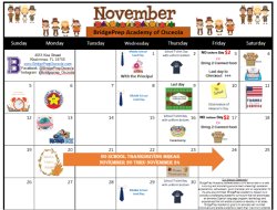 November Activities Calendar! 